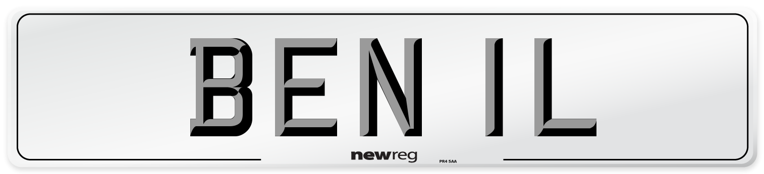 BEN 1L Number Plate from New Reg